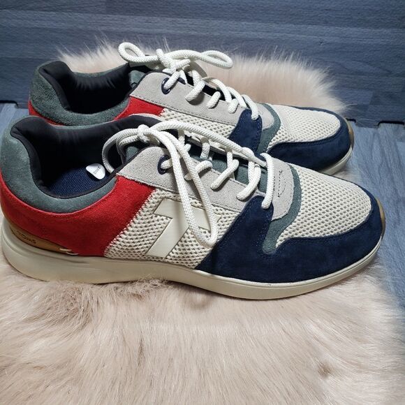 TOMS Red & Navy Aorryo Nubuck Men's Sneaker - Picture 1 of 4